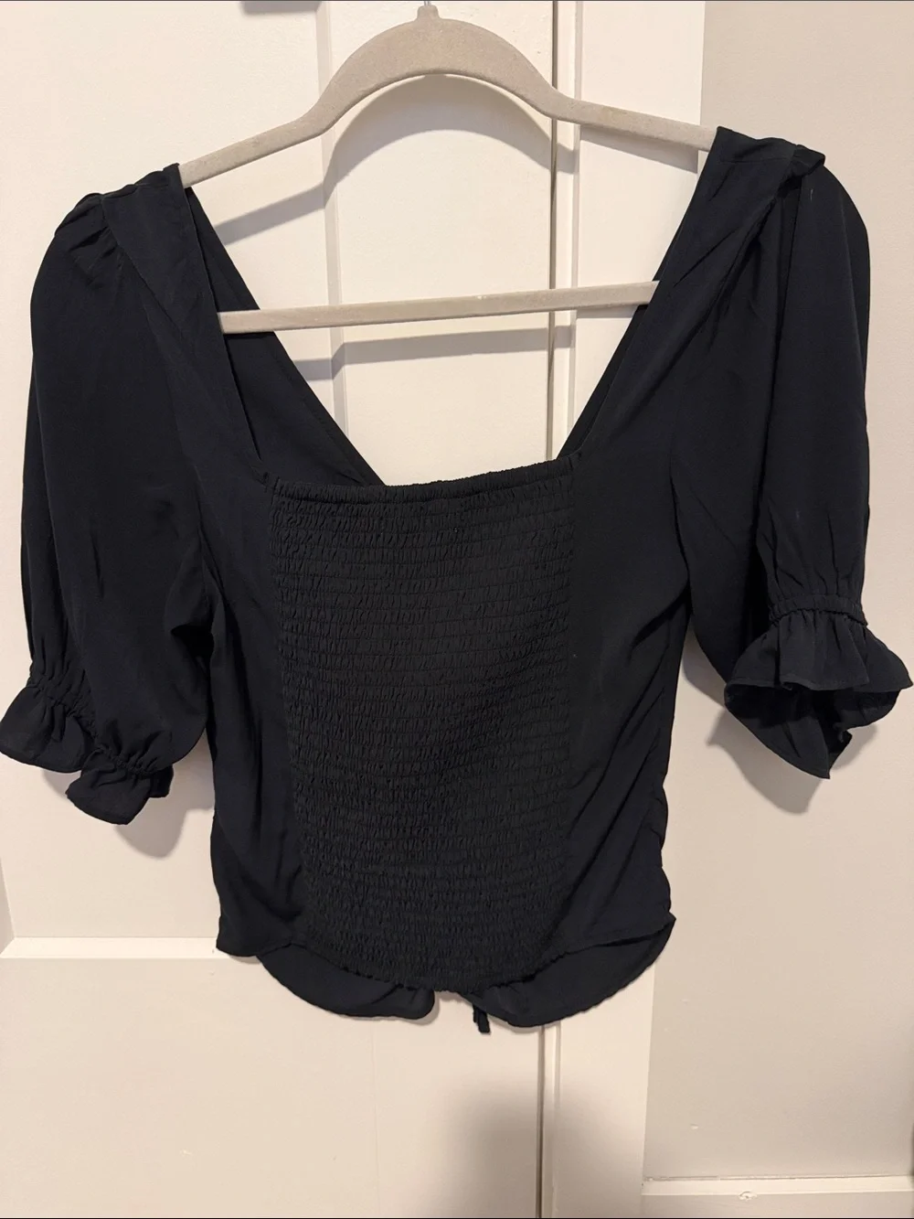 Abercrombie & Fitch Black  Ruched Front Top